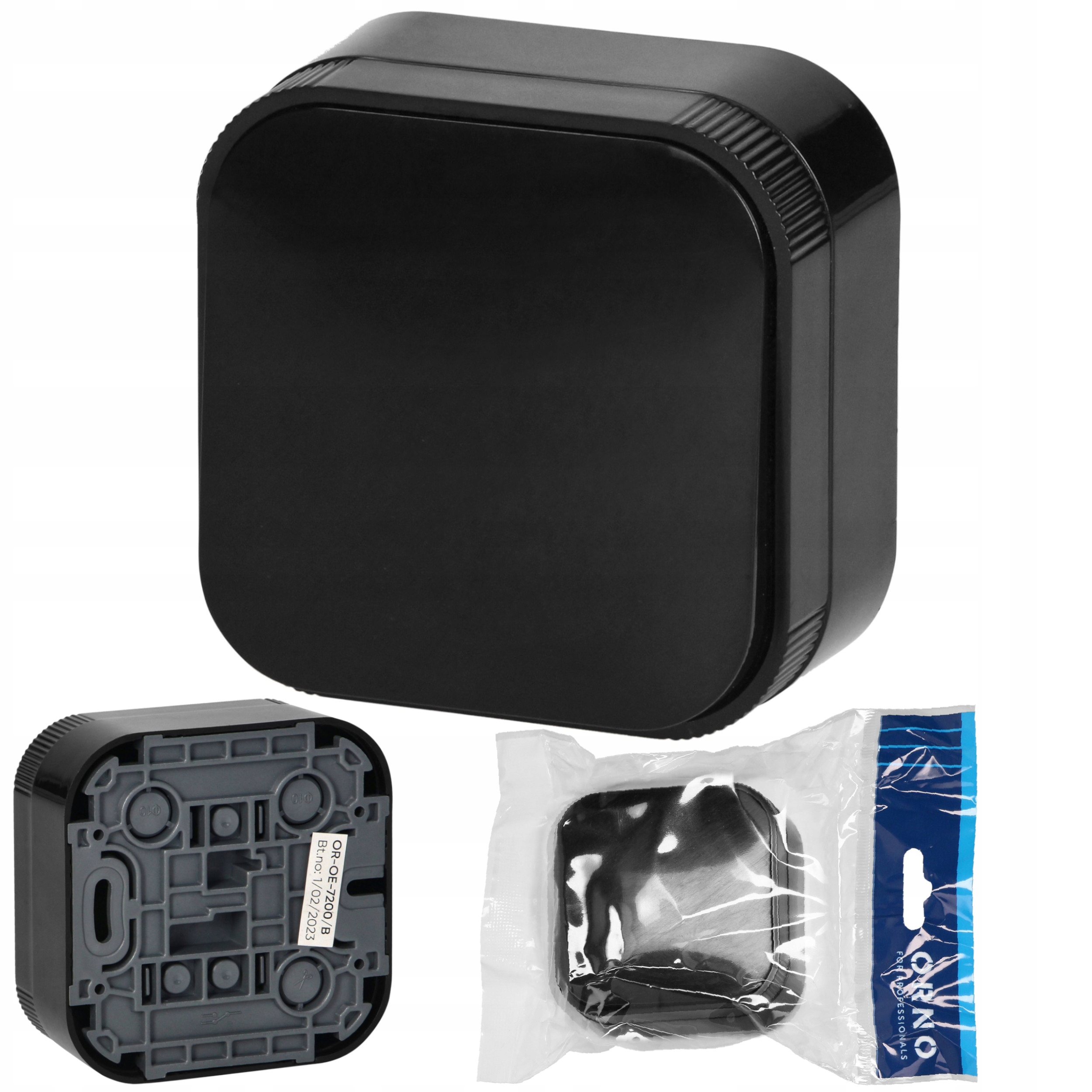 Włącznik Łącznik Pojedynczy Natynkowy Czarny IP20 ORNO ToDo