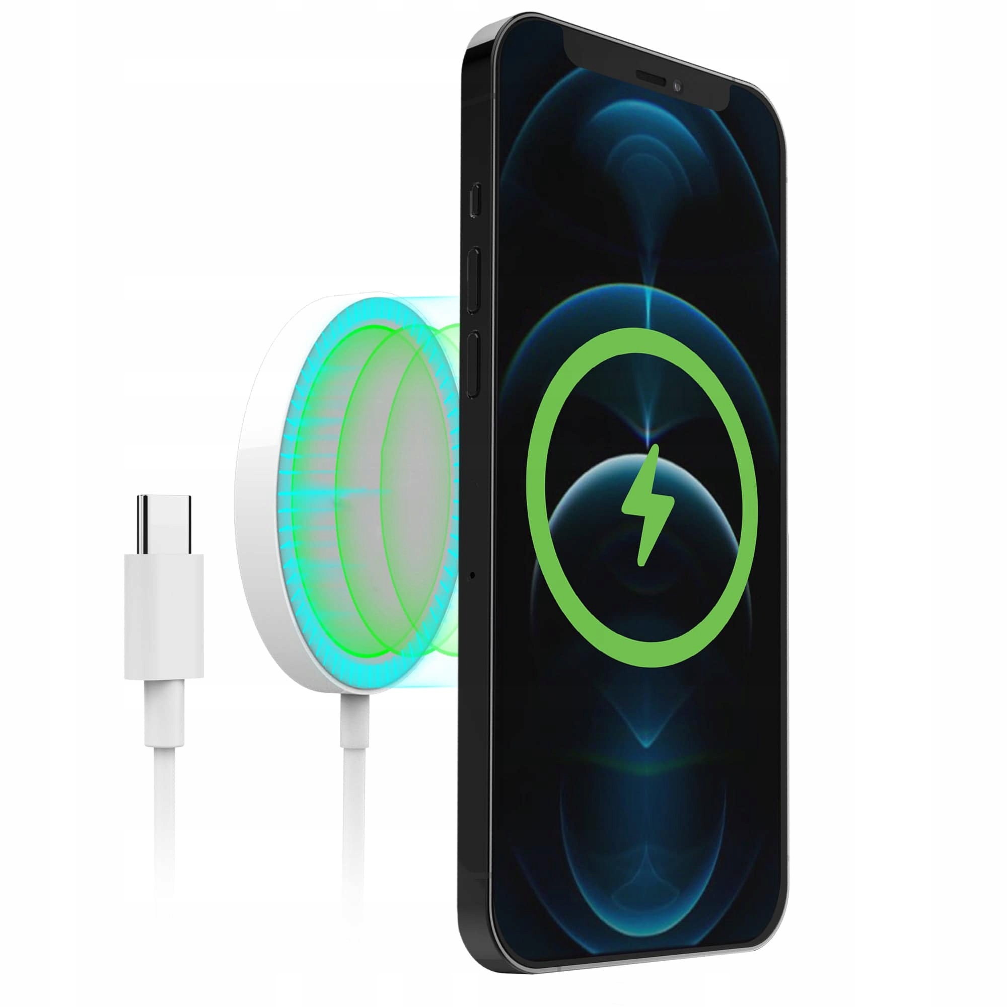 ŁADOWARKA INDUKCYJNA DO IPHONE APPLE WATCH AIRPODS DO MAGSAFE BIAŁA EAN (GTIN) 5903802296631