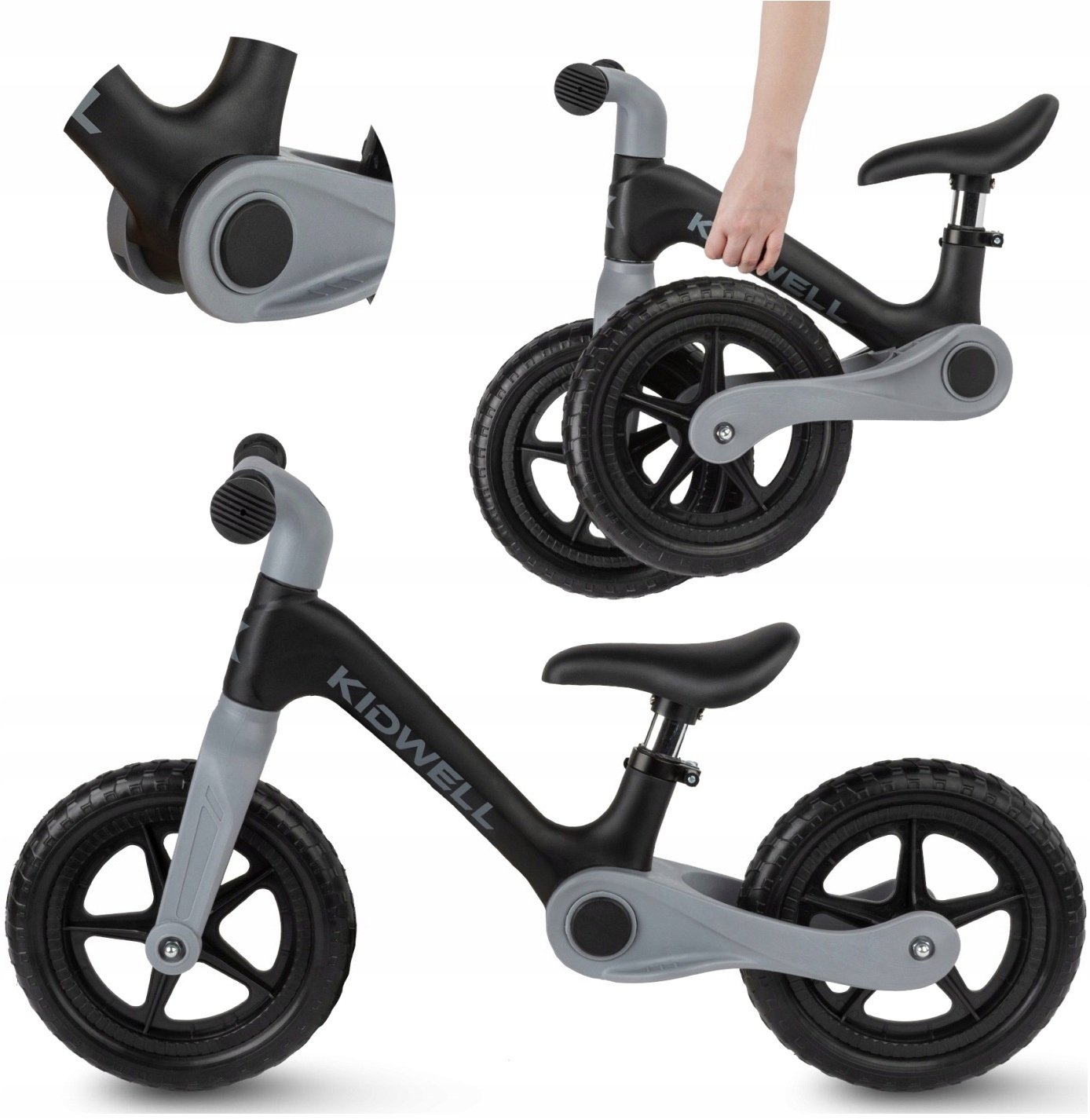 Rowerek Biegowy Składany Lekki Kidwell Flex Koła 12 Cali 2+