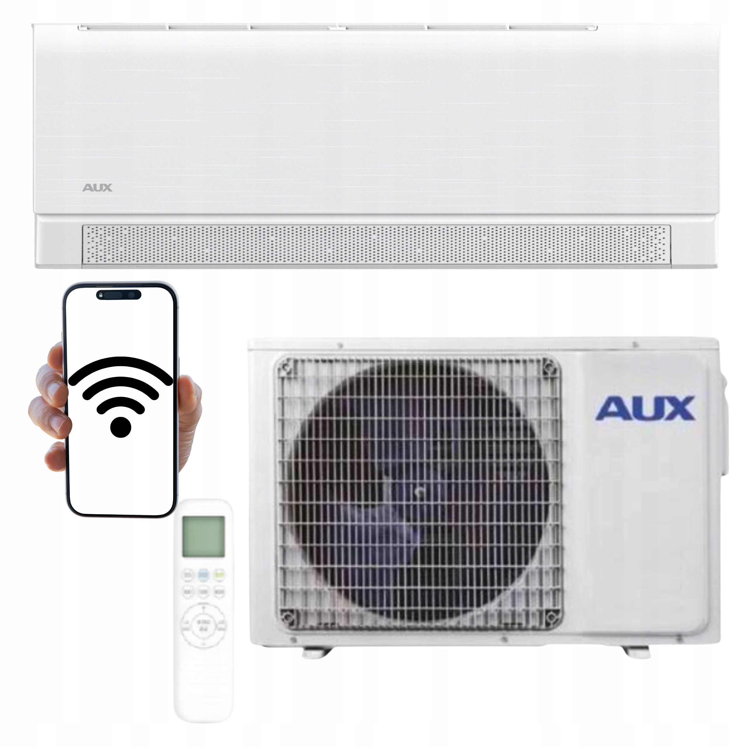 Nástěnný klimatizátor Aux C-Smart Premium White 2,7 kW 30 m2 WiFi s ohřívačem