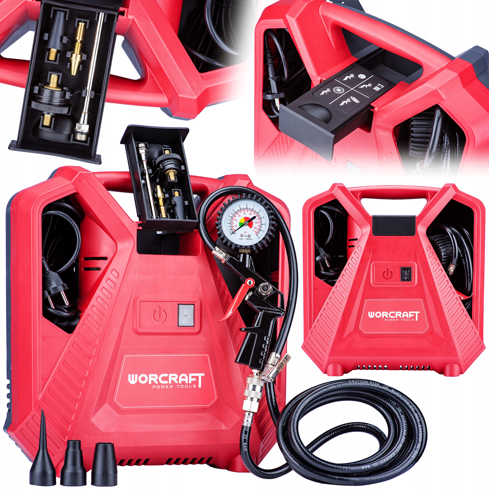 Kompresor Prenosný Worcraft PAC11-180 240V 8 Bar Auto