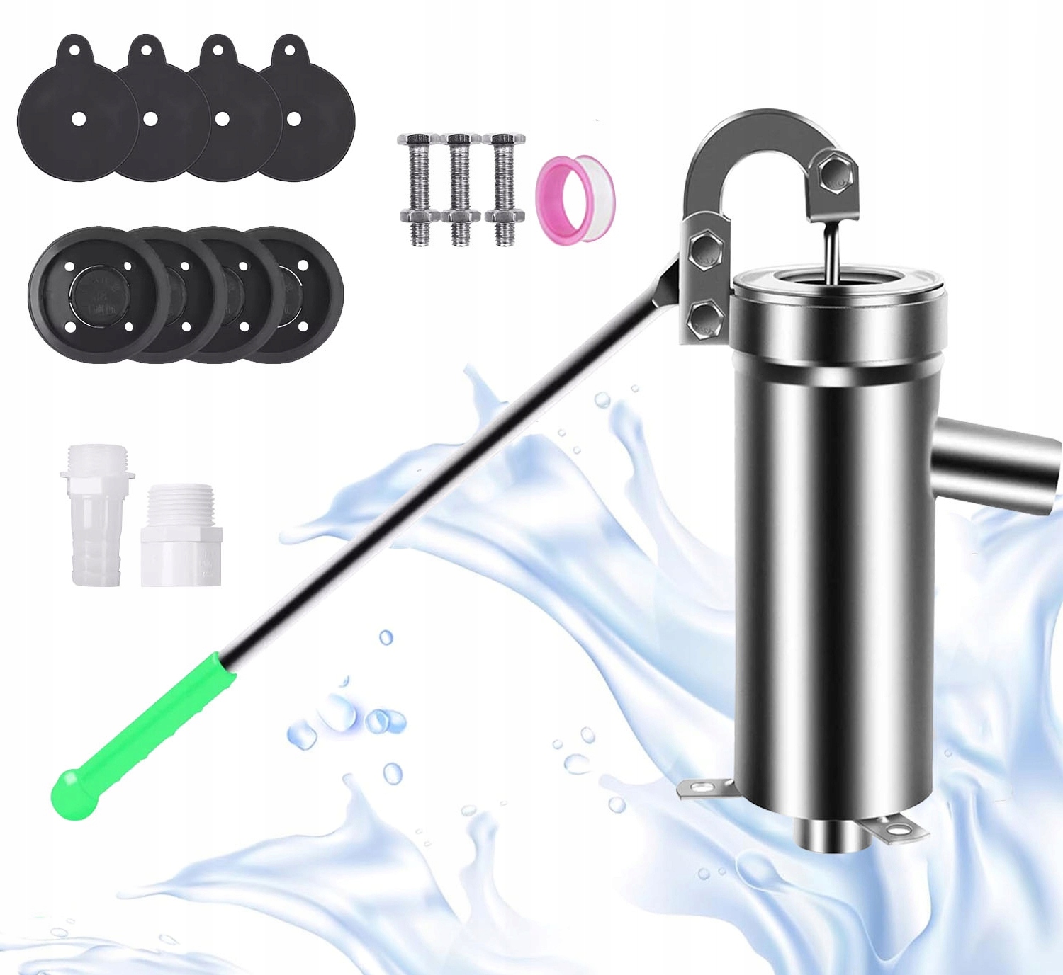 Ręczna Pompa Wody 32 mm Ze Stali Nierdzewnej 10M Głęboka Do Studni 12 Szt