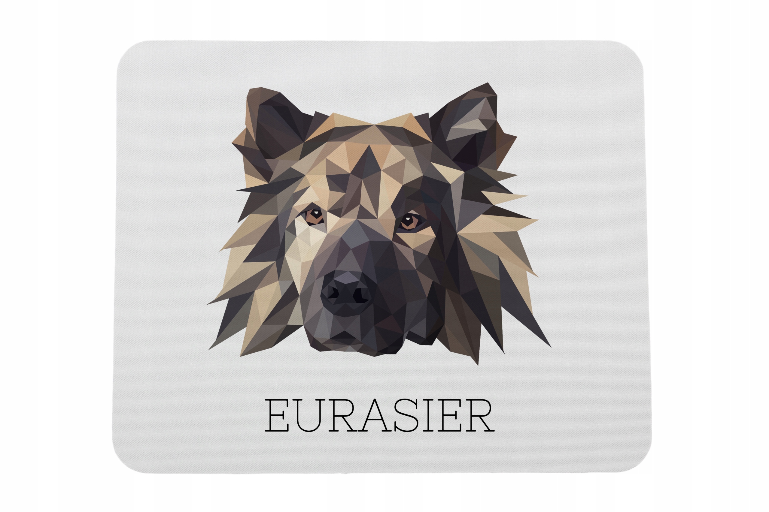 Eurasier, Eurasian -geometryczna podkładka ze zdjęciem i napisem pod mysz A