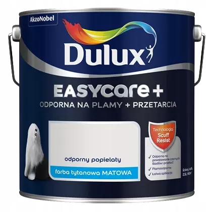 Dulux Barva Latexová Barva Easycare+ 2,5L Odolná Popelavá