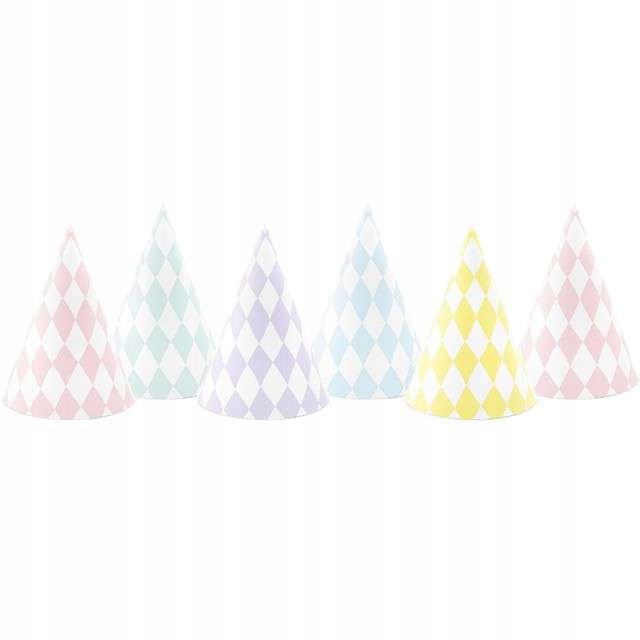 CZAPECZKI papierowe MIX kolorowe YUMMY 6 szt