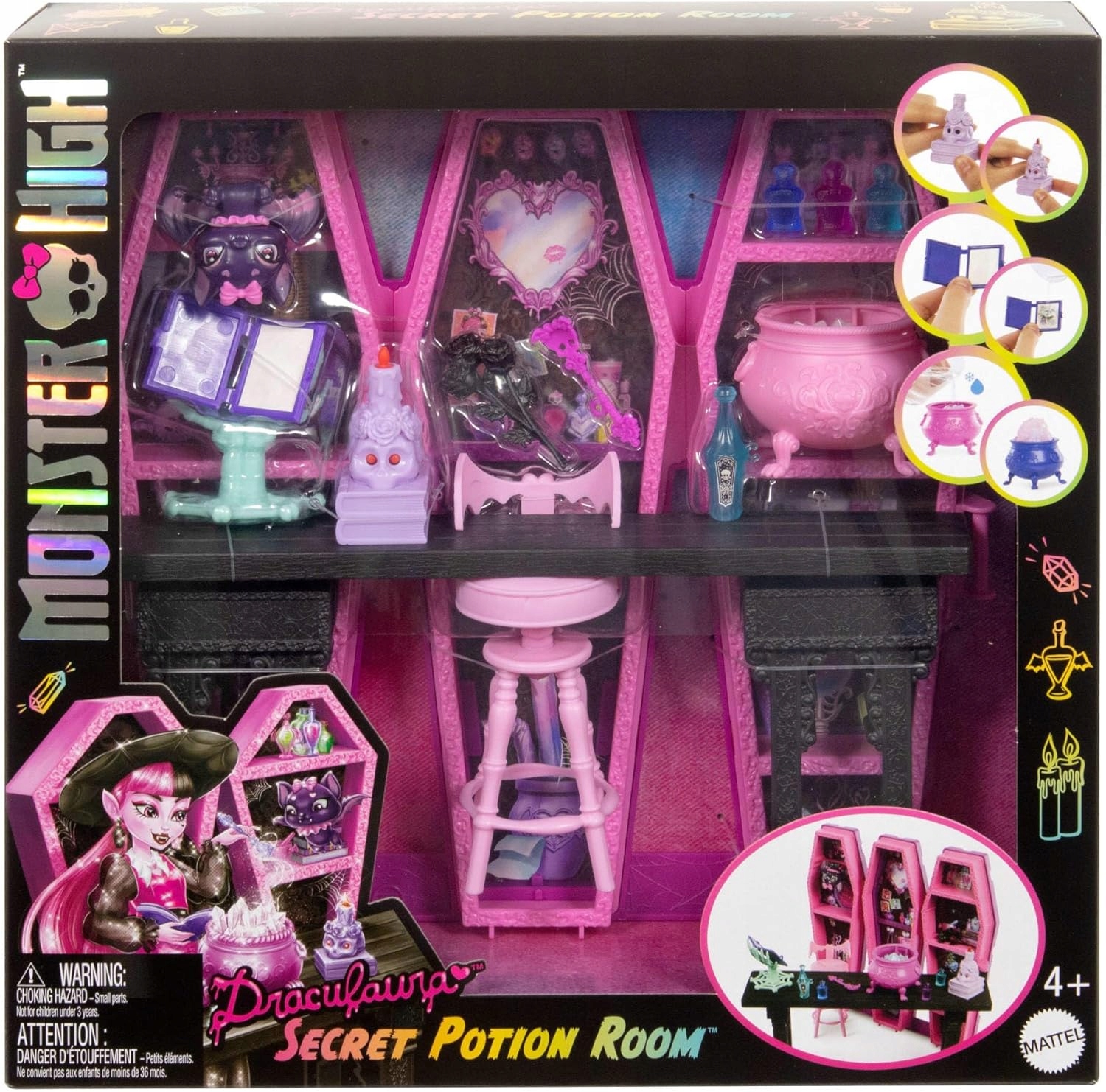 MONSTER HIGH TITKOS BÁJITAL SZOBA DRACULAURY BÚTOROK KIEGÉSZÍTŐK JBF15 Alsó korhatár 0