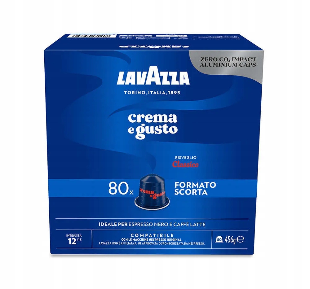 Levně Kapsle Nespresso Lavazza Crema E Gusto 80 ks hliníkové
