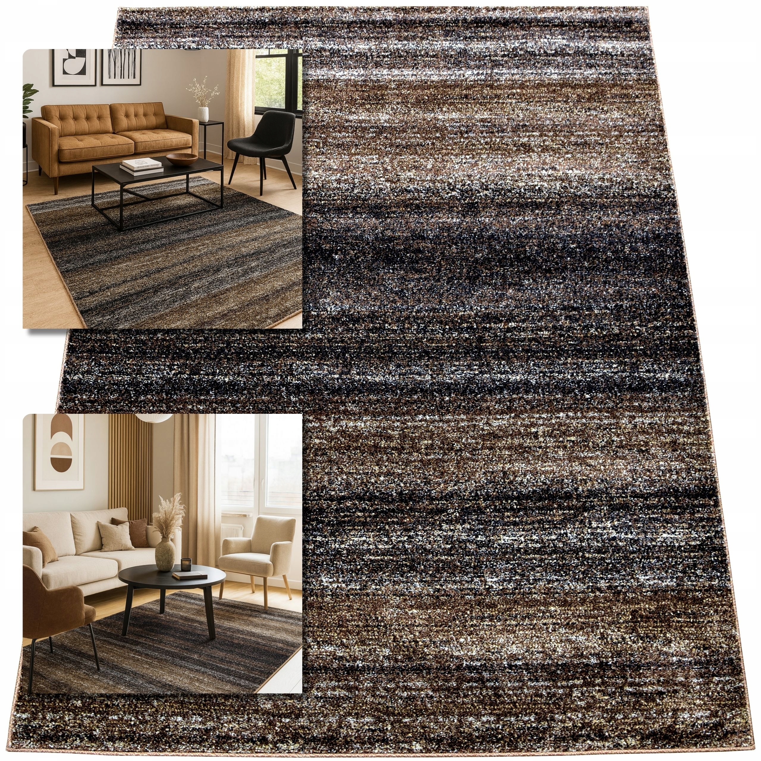 Koberec 280x370 Adventure Hnědý Koberec Do Obývacího Pokoje Loft Moderní Koberec