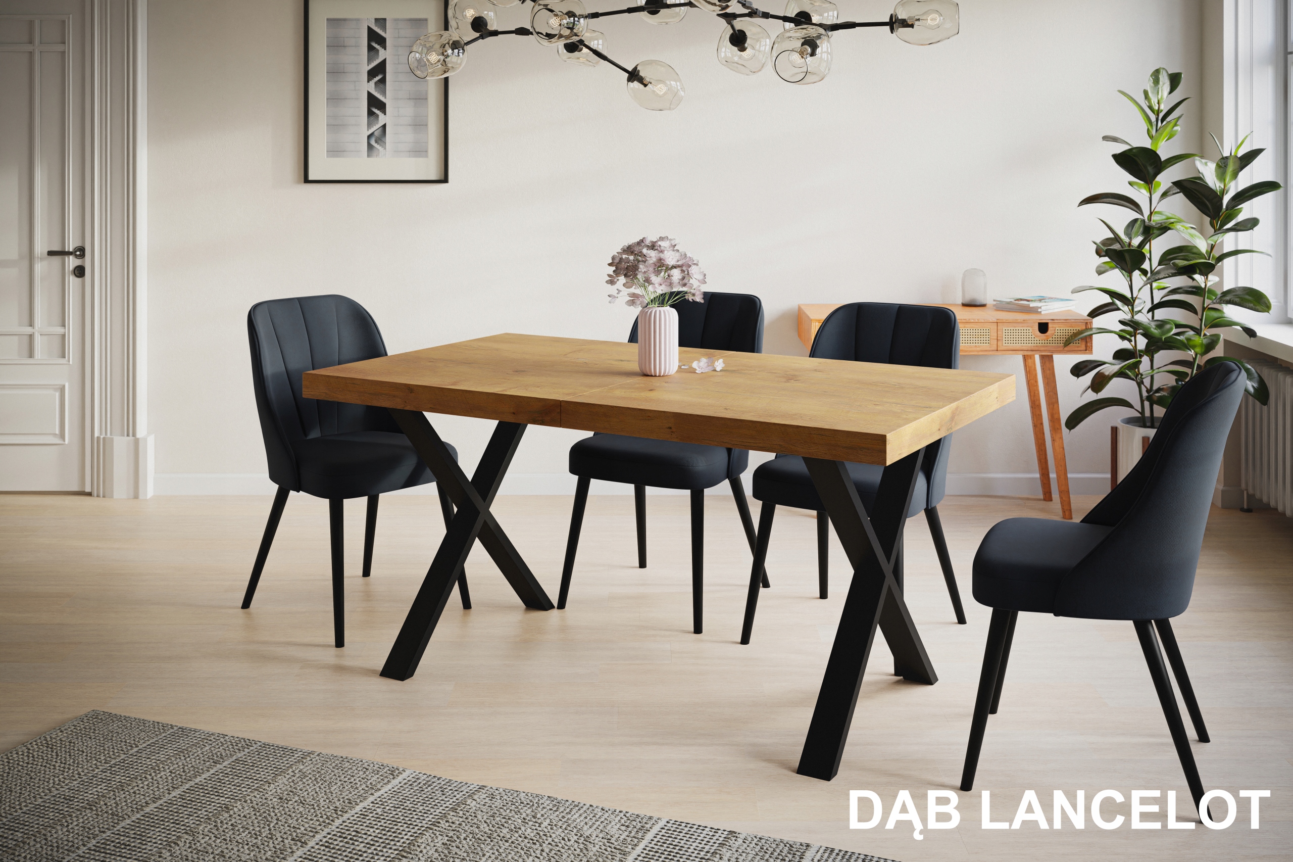 Stół rozkładany 160/260 LOFT metalowe nogi X Kod producenta loft