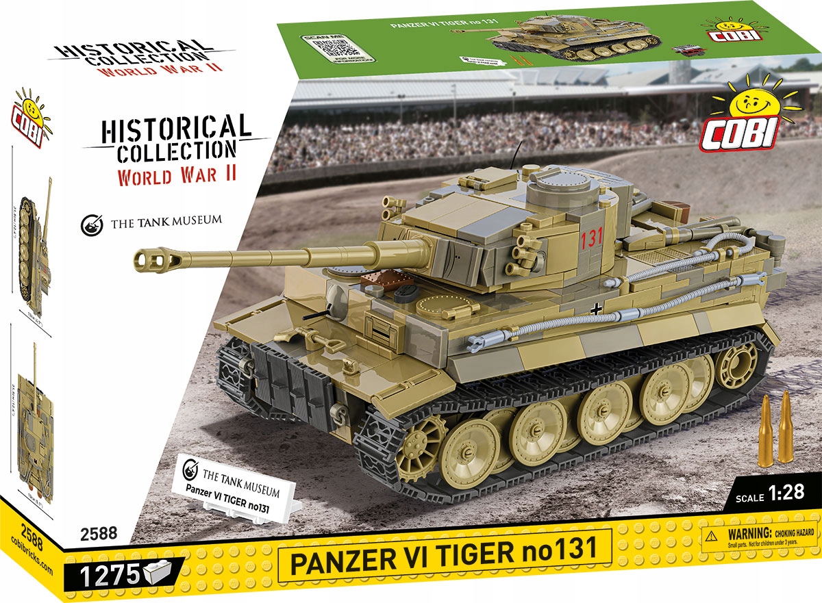 KLOCKI COBI 2588 czołg Panzer VI Tiger no131HC WW2 1275 El. Tygrys Marka Cobi