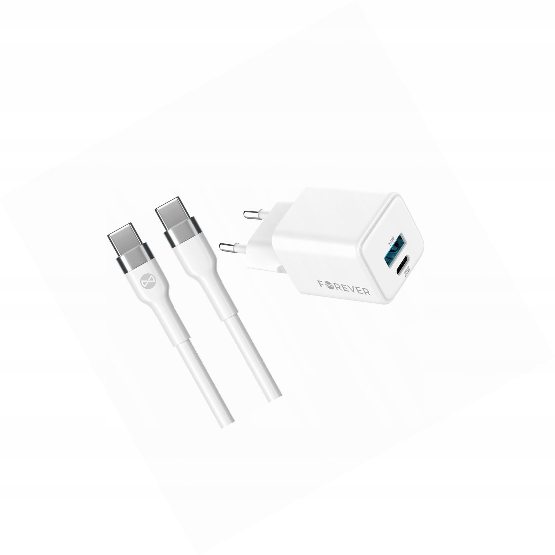 Szybka ładowarka GaN 20W Usb i Usb-c z kablem do Huawei Mate 20 Pro