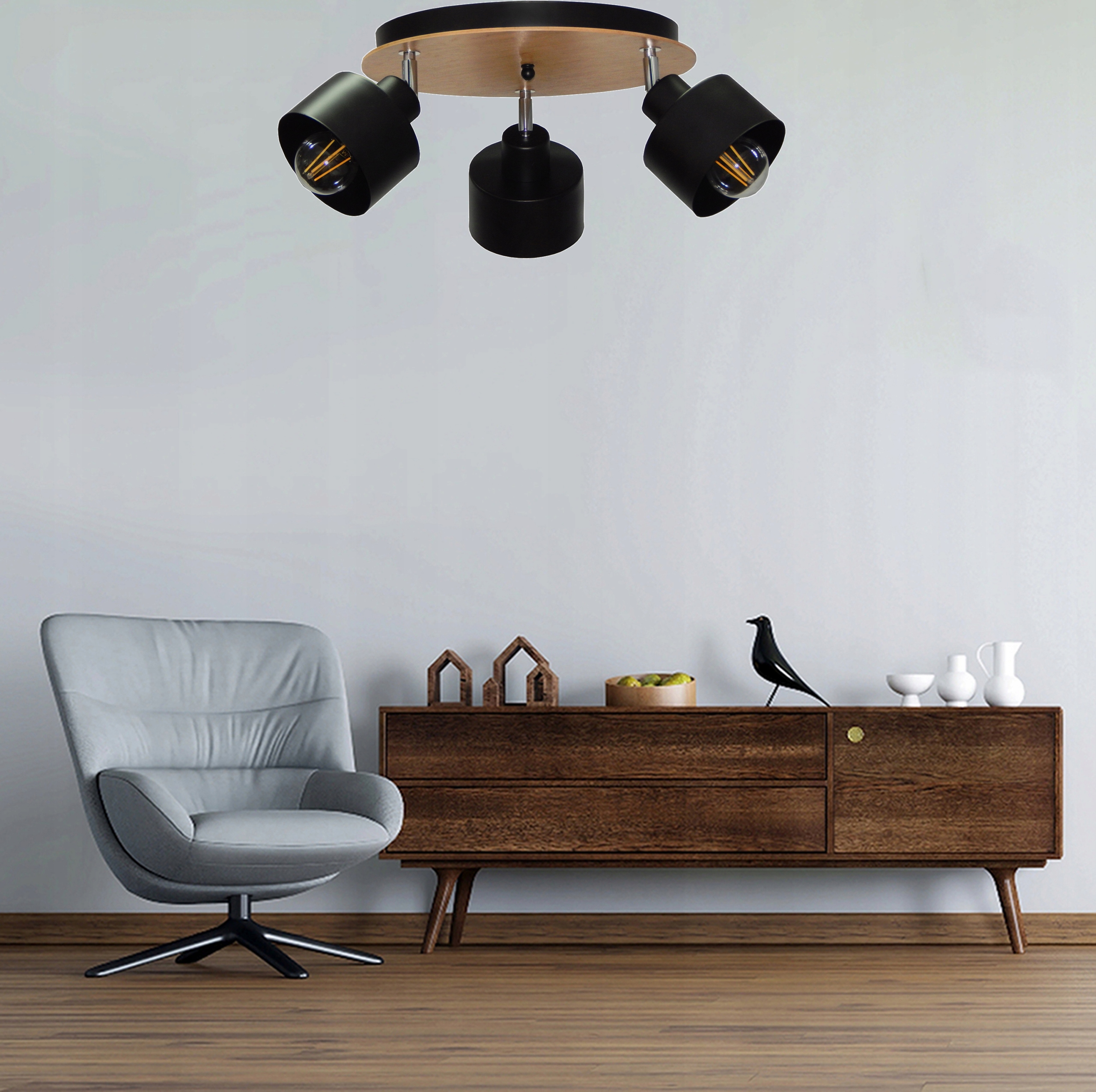 LAMPA PLAFON SUFITOWY ŻYRANDOL 003-SKL LOFT LED E27 SALON SYPIALNIA HOL Marka Adex