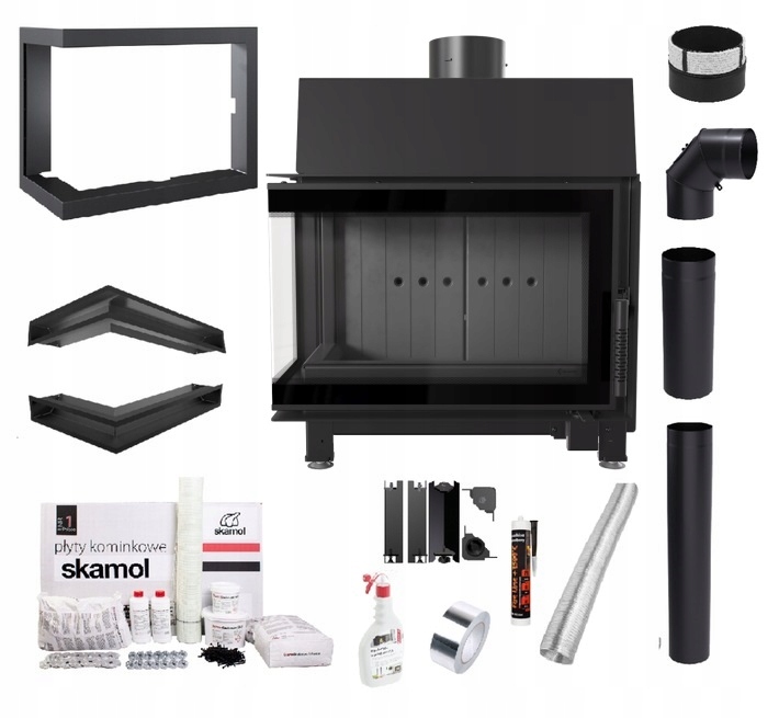 Krbová Vložka Krbová Simple S Levým Bs Černá Sada