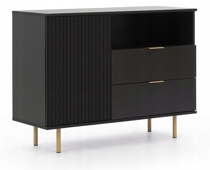 Komoda Nubia czarna K1D2SZ