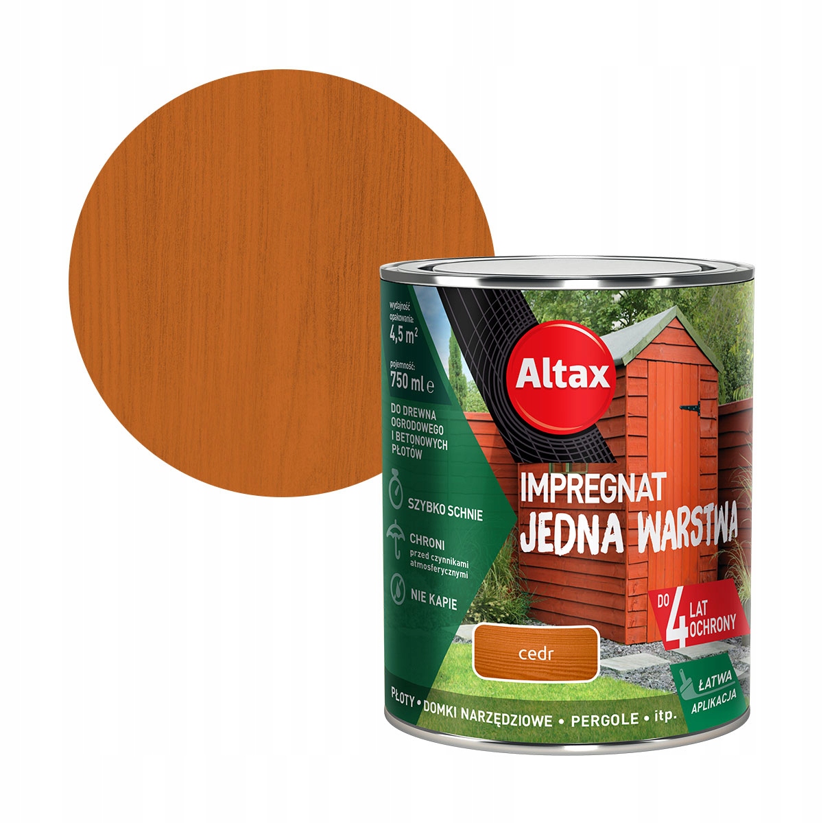 

Altax Impregnat Do Drewna 0,75L Cedr