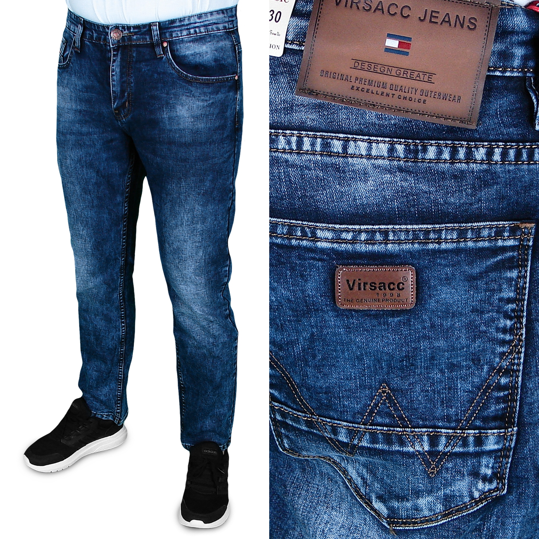 

Spodnie Męskie Jeansowe W34 L30 W90-92 cm
