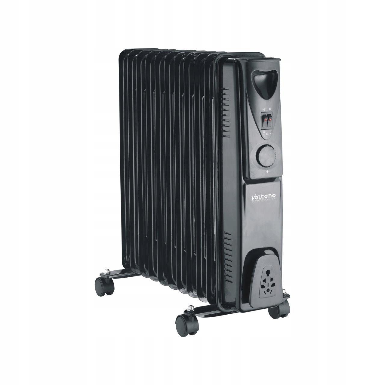 Elektrický Olejový Radiátor 2500 W Černý, Silný Olejový Termostat