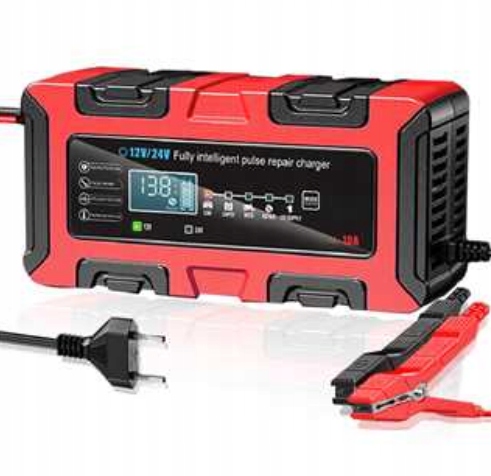 Prostownik Automatyczny Foxsur 12V 24V 10A Naprawa Akumulatorów Agm Gel