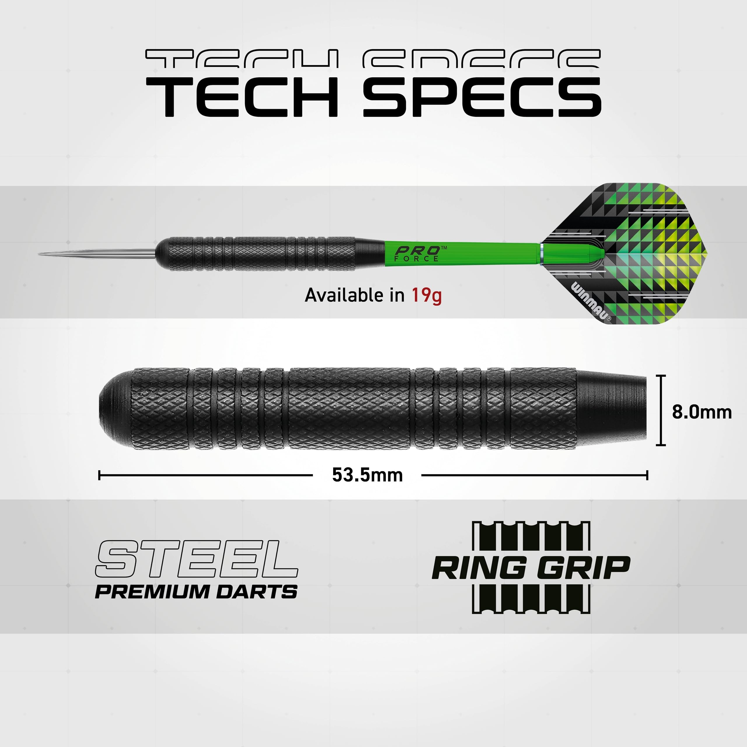 WINMAU Darts Cadet Twinset - stal premium - zestaw rzutek stalowych 19 g — miniatura 4