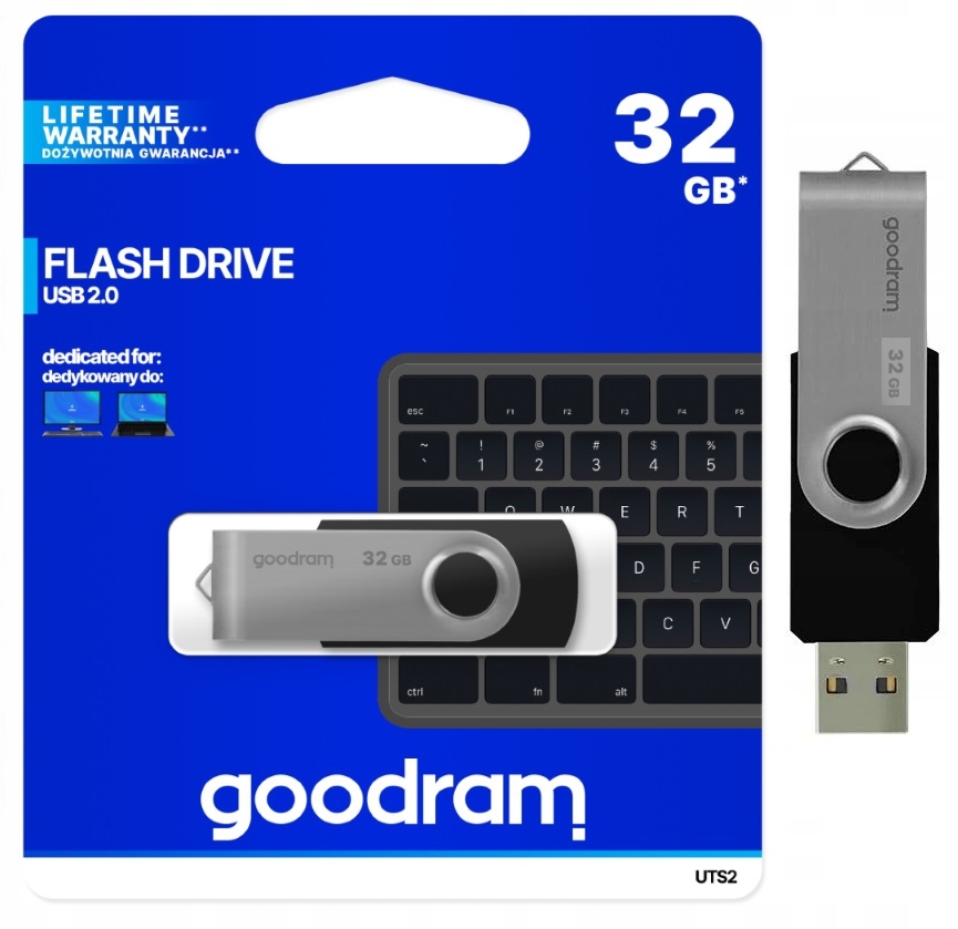 PENDRIVE GOODRAM 32GB USB 2.0 TWISTER METAL CZARNY