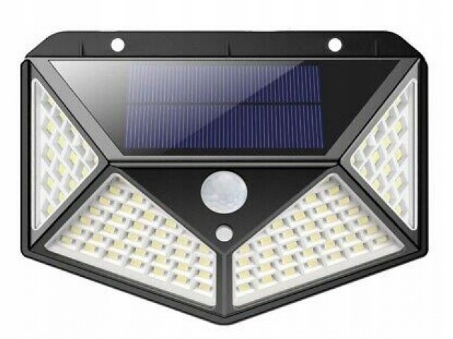 

Halogen solarny ścienny 100 led sensor 1602