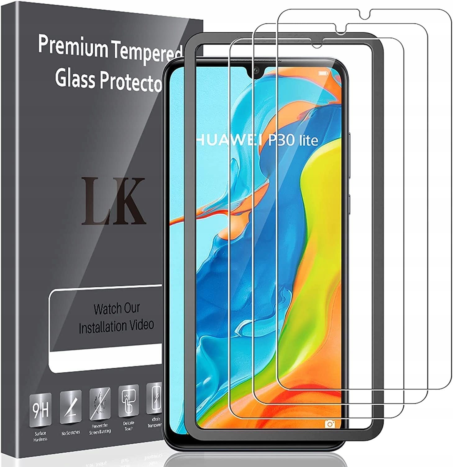 

3x Szkło Hartowane 9H Szyba na Ekran do Huawei P30
