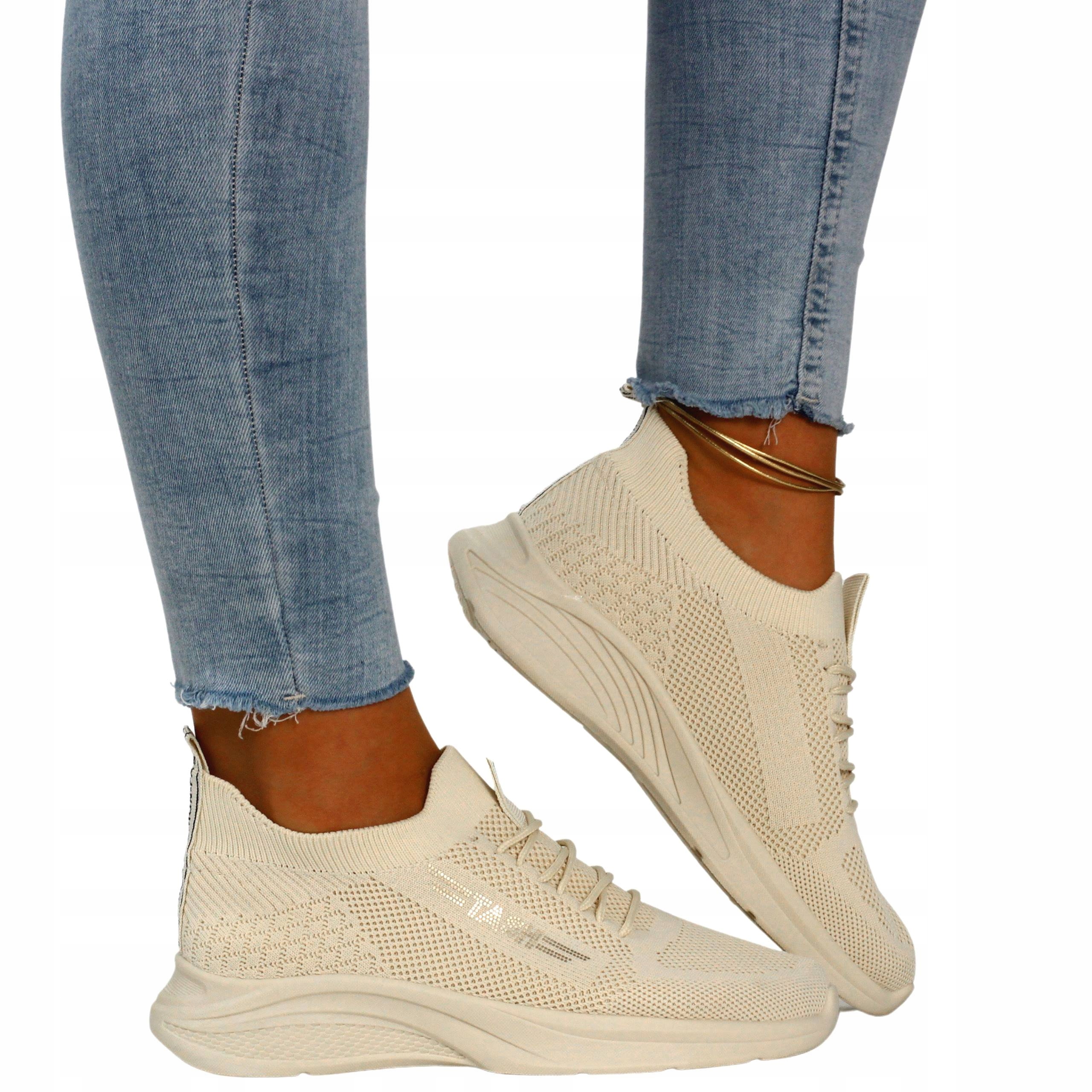 

Buty Damskie Sportowe Obuwie Wsuwane Siateczka