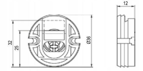 ZAWIESZKA MIMOŚRODOWA FI35 BRĄZOWA REGULOWANA 10 Wysokość 1 mm