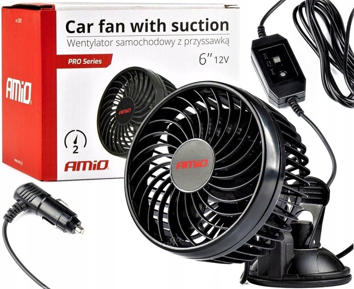 WENTYLATOR SAMOCHODOWY NAWIEW WIATRAK DO AUTA 12V