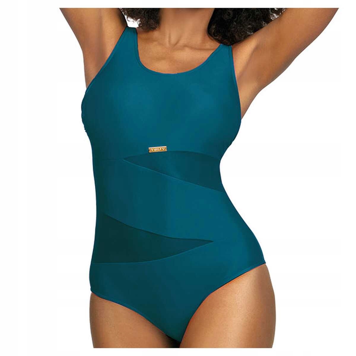 Self Jednodílné plavky Fashion sport 28 tyrkysová XL