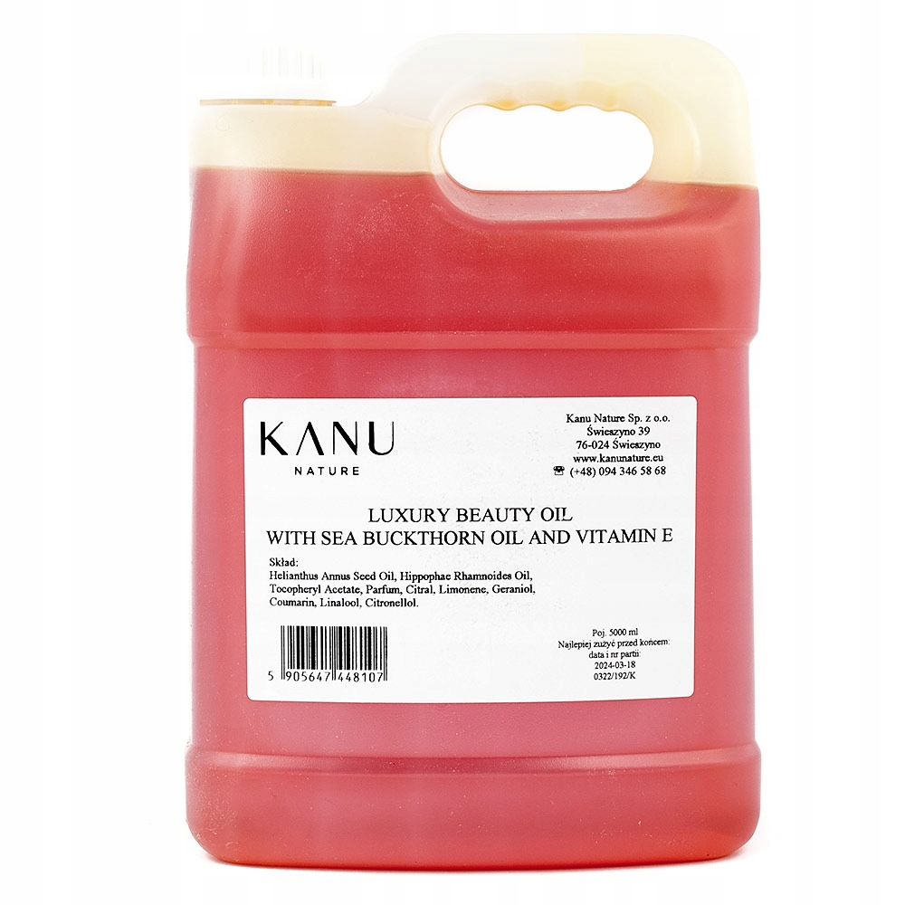 Kanu Nature Massage Oil Masážní Olej Rakytník 5 l