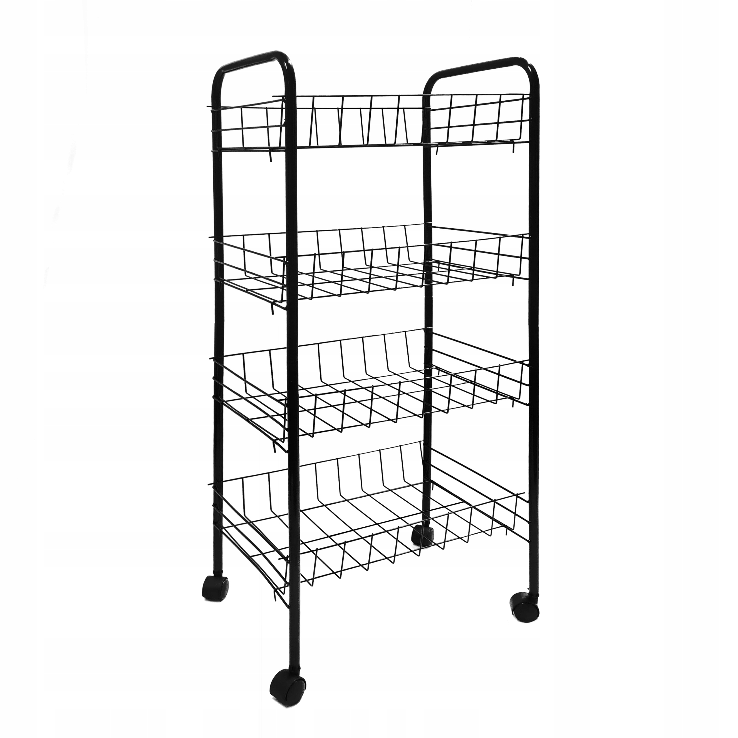 KOSZYK REGAŁ SZAFKA STOJAK 4 PÓŁKI ORGANIZER NA KÓŁKACH UŁATWIA ŻYCIE