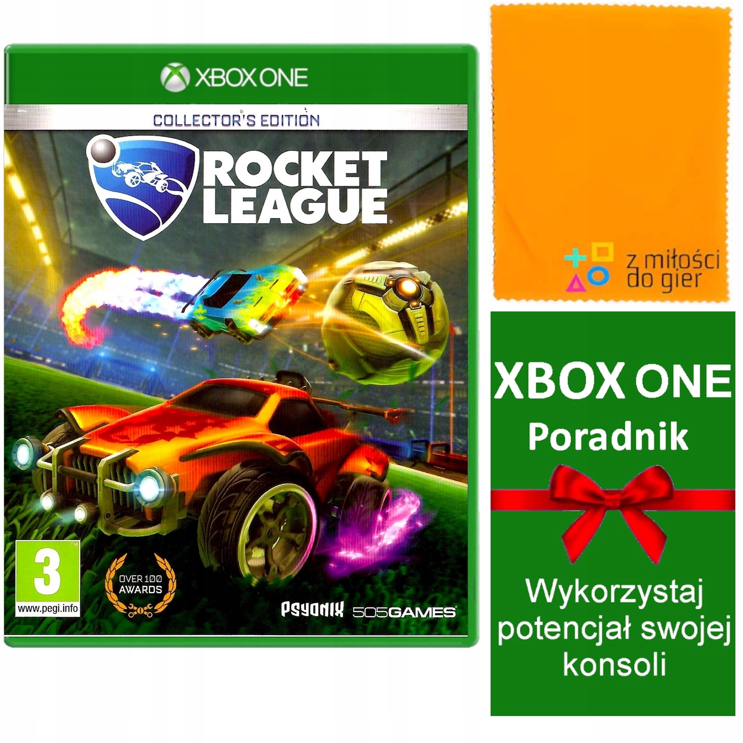 Rocket League Edycja Kolekcjonerska Xbox One pudełkowa + ŚCIERECZKA DO PŁYT I OKULARÓW