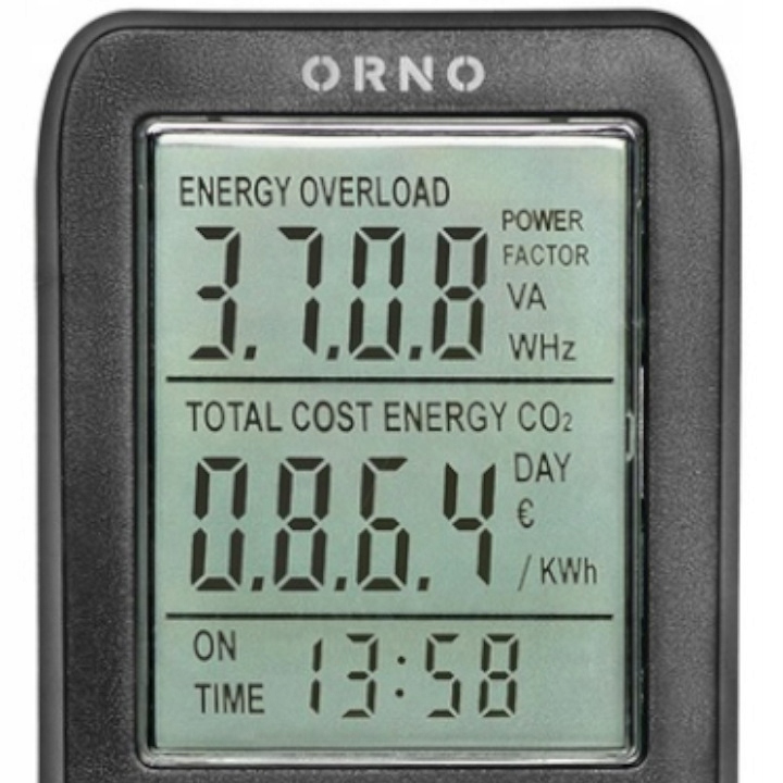 WATOMIERZ LICZNIK ENERGII ELEKTRYCZNEJ MIERNIK POBORU PRĄDU WOLTOMIERZ Marka Orno