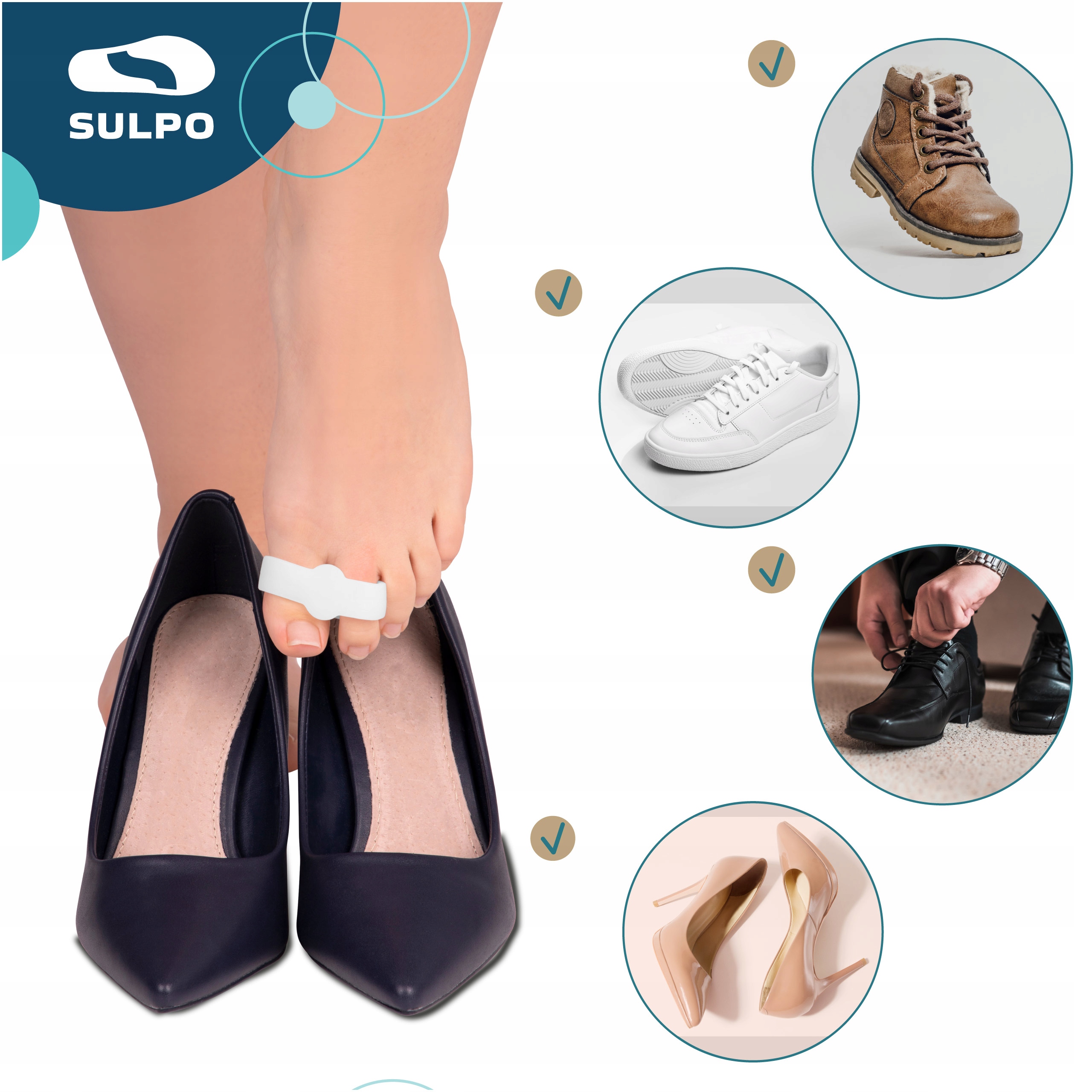 ŻELOWY SEPARATOR PALCÓW STOPY na dwa palce Rozmiar uniwersalny