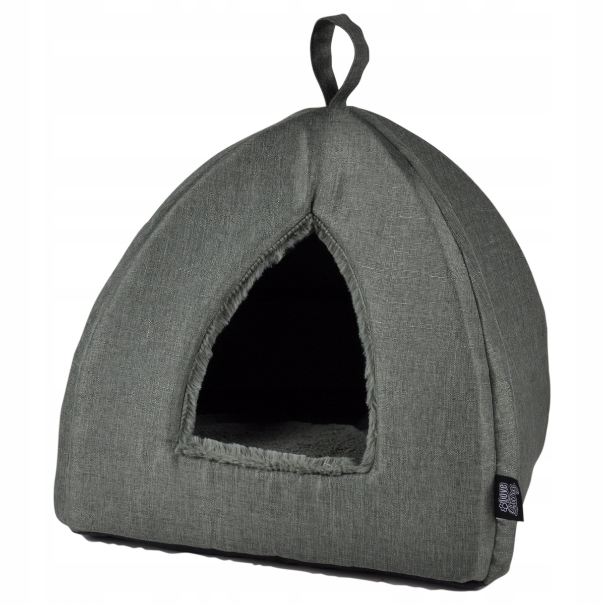 Levně Pelíšek Pro Kočky tmavě zelený Domek 35 x 38 cm