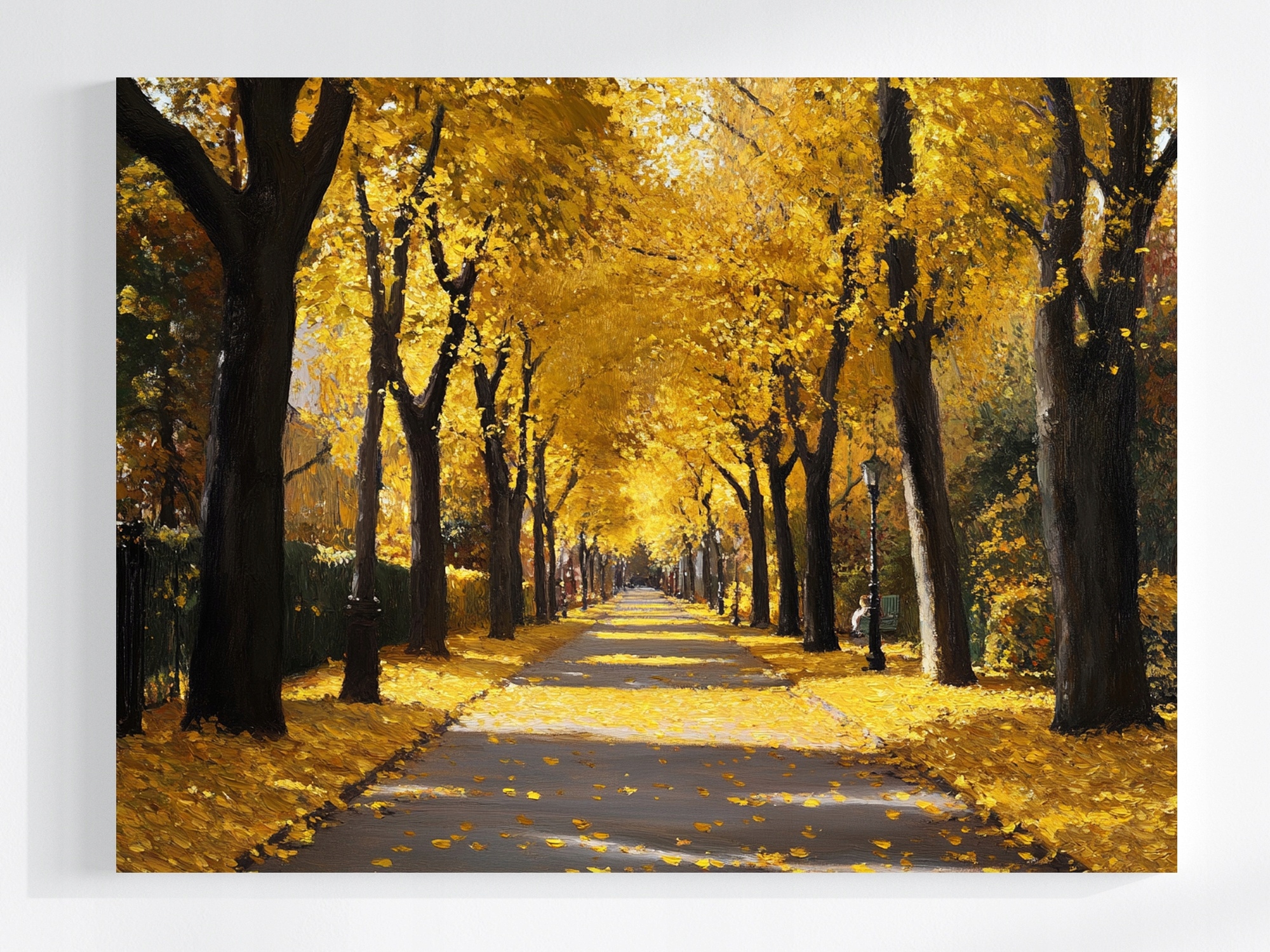 Obraz Na Plátně Canvas Krajina Podzimní Park Aleja Stezka Stromy 80x60