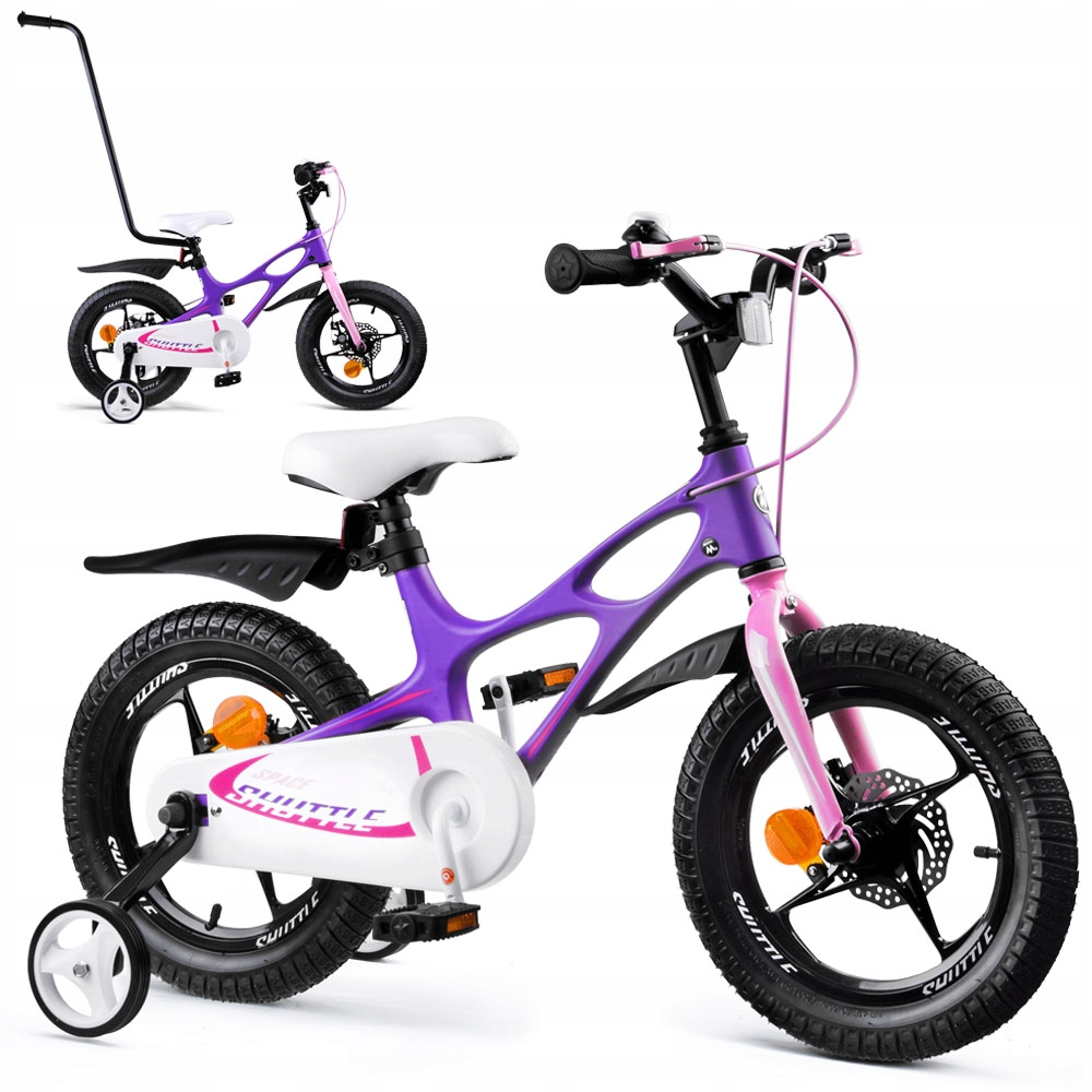 RoyalBaby Rower dziecięcy 14" Space Shuttle +pchacz kółka boczne RB14-22