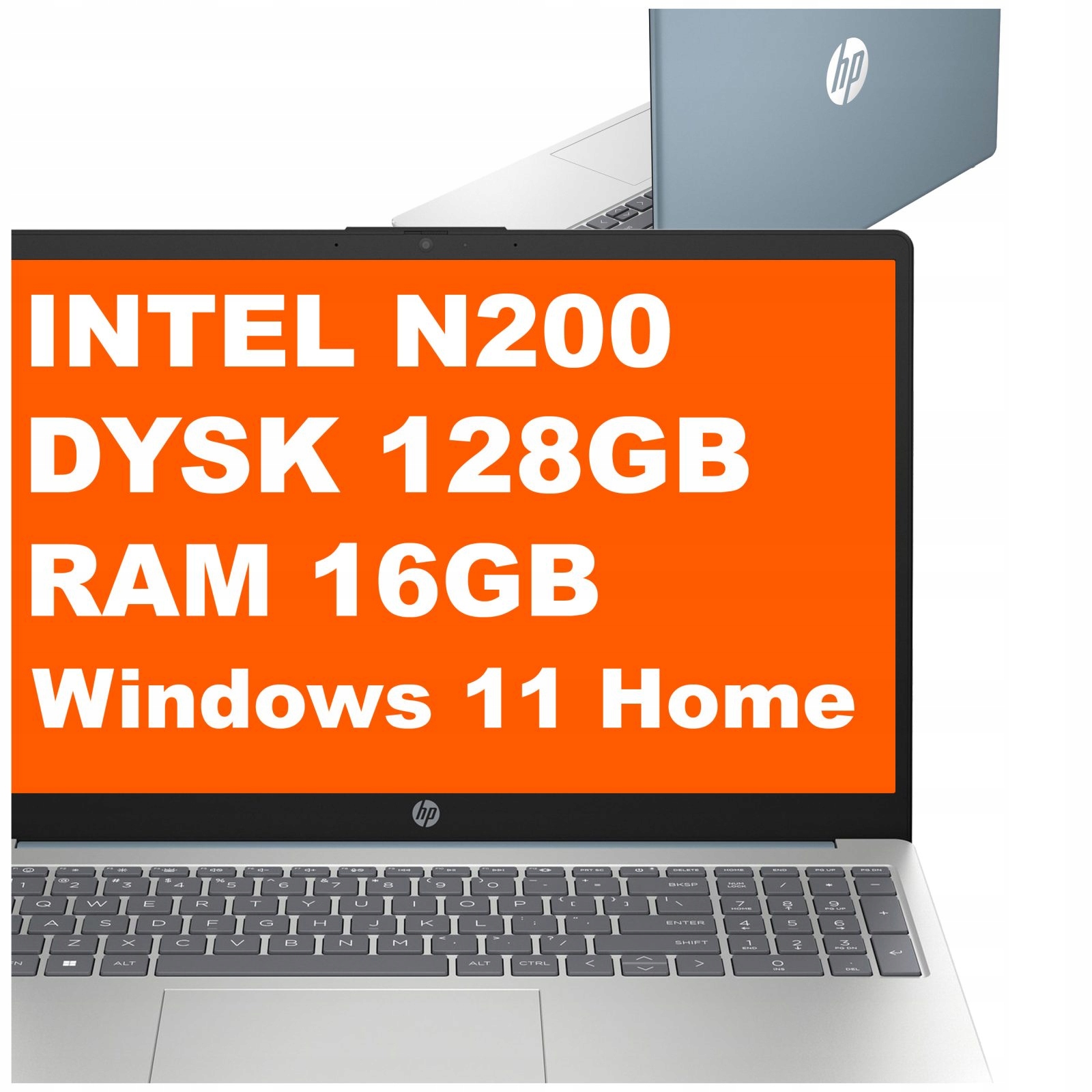Laptop Hp 15-fd Intel N200 16GB 128GB Ufs Intel Uhd 15,6" Hd W11 Niebieski