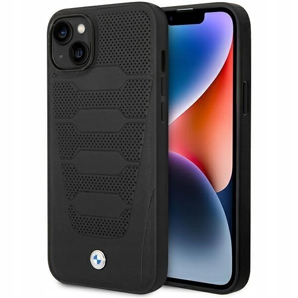 Etui Bmw BMHCP14S22RPSK iPhone 14 15 13 6.1" czarny/black Leather