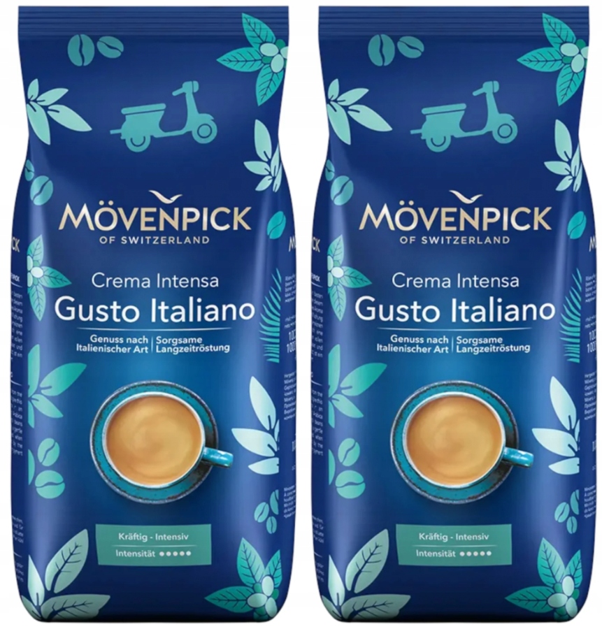 Movenpick Gusto Italiano kawa ziarnista mocno palona 2x1 kg