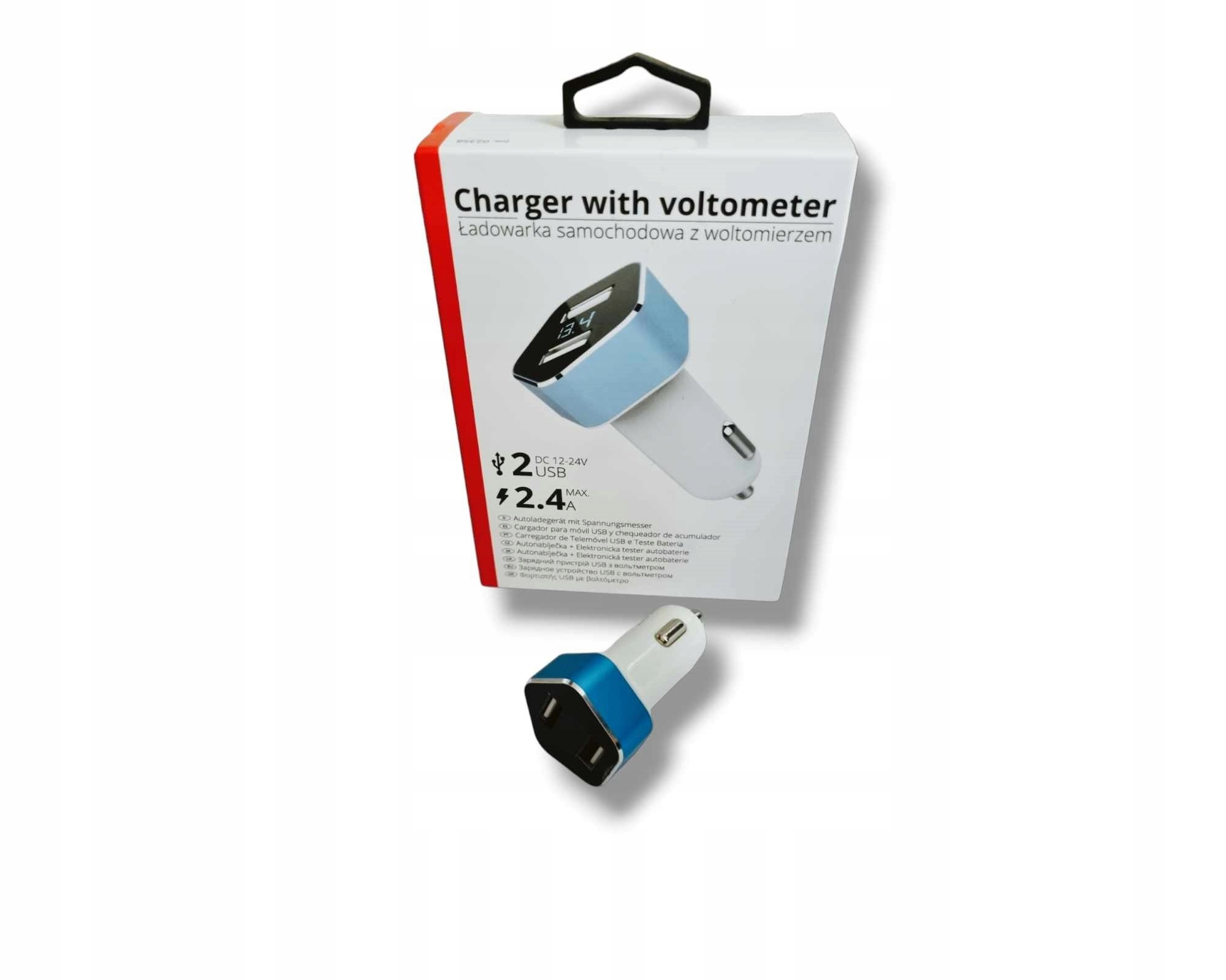 Ładowarka Samochodowa 2x USB Woltomierz Uniwersalna 12V 24V MIERNIK UNIWERS EAN (GTIN) 5903396044533