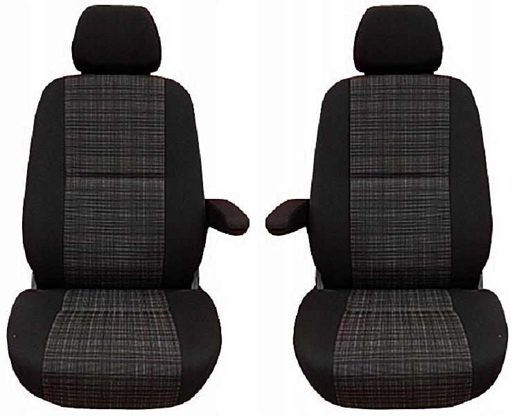 Pokrowce Fiat Ducato Peugeot Boxer Citroen Jumper 1+1 + podłokietniki MOCNE Materiał materiał tapicerski