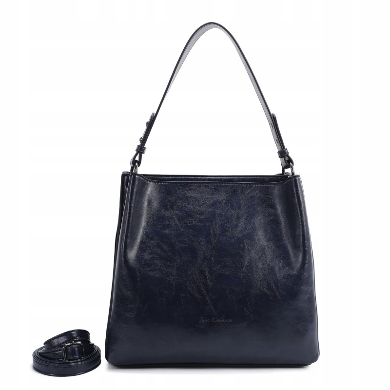 PIĘKNA, KLASYCZNA GRANATOWA TOREBKA Marka inna