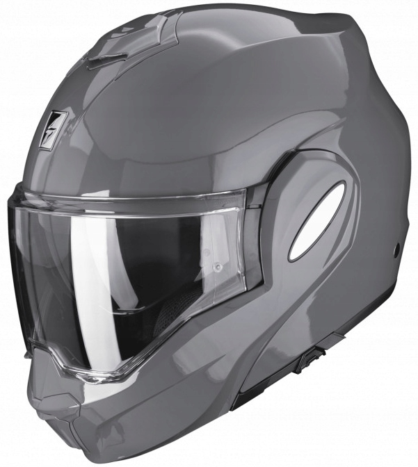 Čeľusťová prilba Scorpion Exo Exo-Tech Evo Solid Cement Sivá L