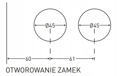 ZESTAW OKUĆ drzwi szklane STAL NIERDZEWNA CZARNE Kolor czarny