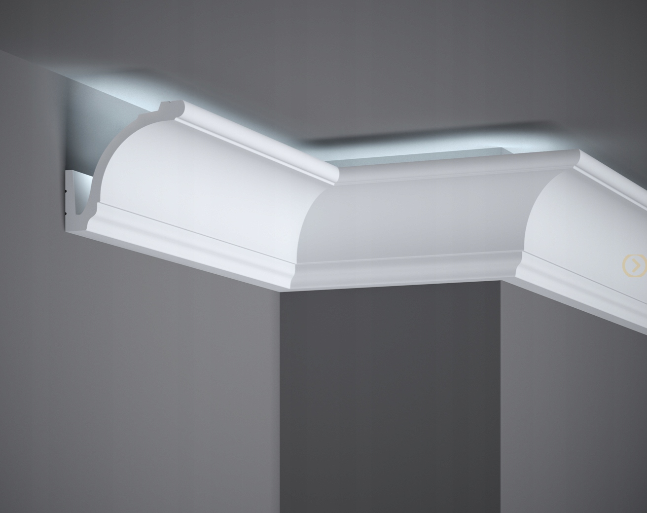 LISTWA SUFITOWA OŚWIETLENIOWA MD161LG PRZYSUFITOWA Marka Mardom decor