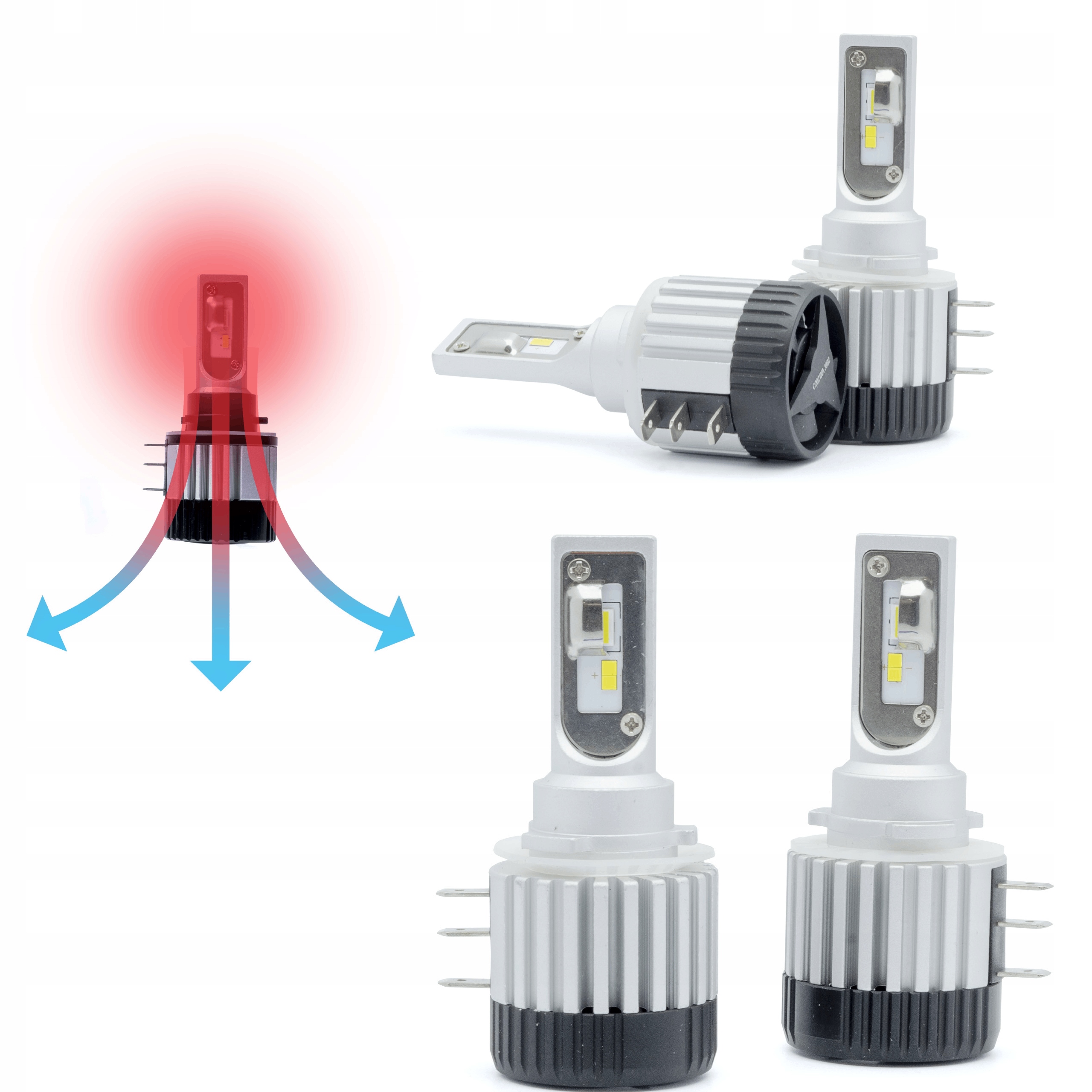 Led Žiarovky H15 12/24V 6000K Canbus PGJ23T-1