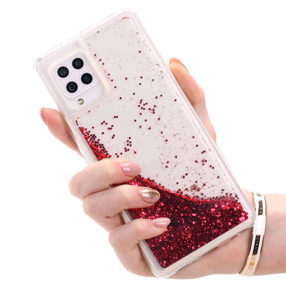 

Etui Liquid Brokat +szkło do Samsung Galaxy A42 5G