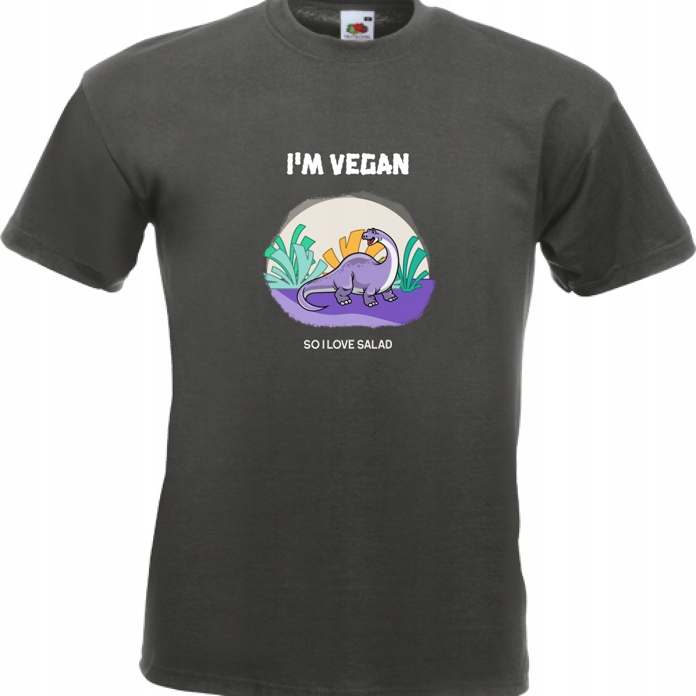 

Koszulka vegan vege wege weganizm S grafitowa